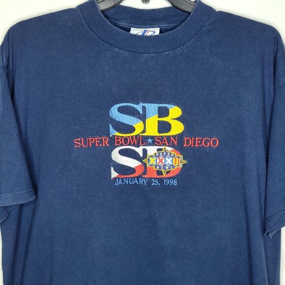 Vintage 1998 Logo Athletic Super Bowl San Diego Embroidered T Shirt Size XL - Picture 2 of 6